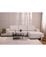 ספה פינתית ימין 300 ס"מ בד אבן דגם היידי