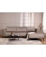 ספה פינתית ימין 300 ס"מ בד בז' כהה דגם ג'ניס