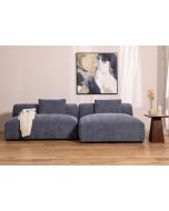 ספה פינתית ימין 145*260 ס"מ בד בגוון כחול דגם פופ