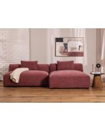 ספה פינתית ימין 145*260 ס"מ בד בגוון בורדו דגם פופ