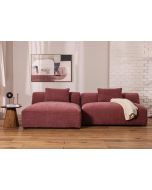 ספה פינתית שמאל 145*260 ס"מ בד בגוון בורדו דגם פופ