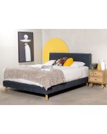 מיטה זוגית 200*160 ס"מ אפור כהה דגם DOMIRO