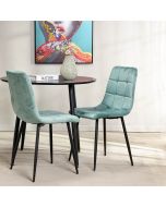 כסא פינת אוכל תורכיז בד קטיפה דגם BLOKI