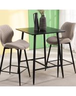 שולחן בר 70*70 ס"מ בגוון שחור דגם LEWIS