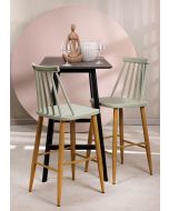 כסא בר פלסטיק ירוק משענת גב דגם ASTONO