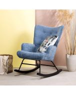 כורסת נדנדה בד בגוון כחול בהיר דגם NEWTON