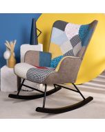 כורסת נדנדה בד טלאים דגם NEWTON