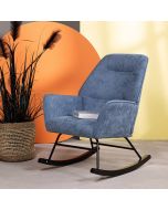 כורסת נדנדה בד בגוון כחול בהיר דגם FACTORY