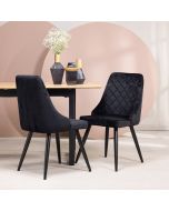 כסא פינת אוכל שחור מרופד דגם TOLLER