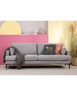 ספה תלת מושבית 220 ס"מ בגוון אפור בהיר דגם JASMIN