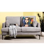 ספה דו מושבית בגוון אפור בהיר דגם JASMIN