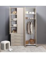 ארון פתיחה VIVO מוקה 4 דלתות+4 מגירות 160 ס"מ