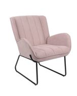 כורסא בד בגוון ורוד דגם VICKI