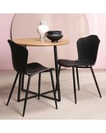 כסא פינת אוכל שחור פלסטיק קשיח דגם FLOW