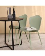 כסא פינת אוכל ירקרק פלסטיק קשיח דגם FLOW