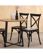 כסא אוכל שחור פלסטיק קשיח דגם XISO