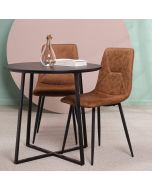 שולחן אוכל קוטר 80 ס"מ בגוון שחור דגם KOTI