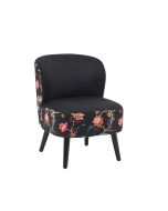 כורסא בד בגוון שחור/פרחוני דגם PLUM