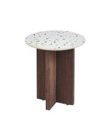 שולחן סלון עגול קוטר 45 ס"מ קרמיקה דגם ABOLO