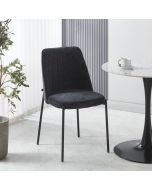 כסא פינת אוכל בד שחור דגם NEO