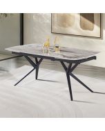 שולחן אוכל אבן קרמית באורך 1.6 מטר נפתח ל- 2.4 מטר דגם טרנד