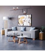 ספה מעוצבת אורך 3 מטר דגם פריז גוון אפור