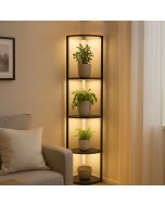 יחידת 4 מדפים כוללת תאורת LED בגוון שחור דגם 2165