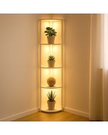 יחידת 4 מדפים כוללת תאורת LED בגוון לבן דגם 2165