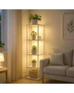 יחידת 4 מדפים כולל תאורת LED בגוון לבן דגם 2166