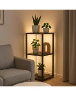 יחידת 2 מדפים כולל תאורת LED בגוון שחור דגם 2166