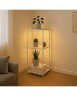 יחידת 2 מדפים כולל תאורת LED בגוון לבן דגם 2166