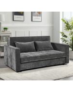 ספה נפתחת למיטה זוגית עם ארגז מצעים דגם Domus צבע אפור