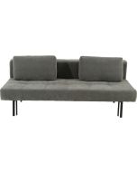 ספה תלת מושבית נפתחת למיטה רוחב וחצי דגם Donna צבע אפור כהה