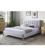 מיטה זוגית מרופדת בד קטיפתי 160*200 דגם BOSTON