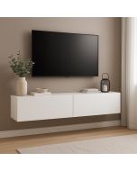 מזנון צף ברוחב 135 סמ גוון לבן דגם עמית AMIT