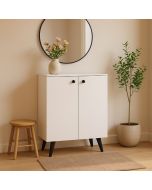 ארון נעליים 2 דלתות בגוון לבן דגם דולב