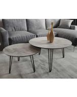 זוג שולחנות סלון קולקציית שיש אפור