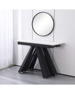 קונסולה נפתחת לפינת אוכל רוחב 1.10 מטר דגם דוכס גוון שיש אפור