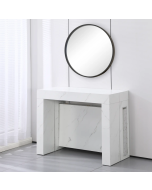 קונסולה נפתחת לפינת אוכל עד 3 מטר רוחב 100 ס"מ דגם מקסימוס לבן עורקים