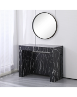 קונסולה נפתחת לפינת אוכל עד 3 מטר רוחב 100 ס"מ דגם מקסימוס שחור עורקים