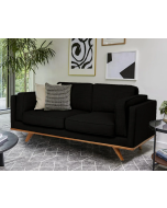 ספה 200 ס"מ דו מושבית דגם FLORIDA בגוון שחור