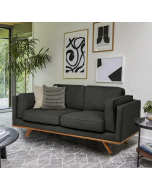 ספה 200 ס"מ דו מושבית דגם FLORIDA בגוון אפור כהה