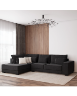 מערכת ישיבה פינתית 3 מטר RAM DESIGN דגם עמית פרימיום שחור