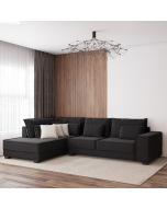 מערכת ישיבה פינתית 3 מטר RAM DESIGN דגם עמית שחור