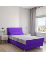 מיטת יחיד 0.9 חשמלית מפנקת עם ארגז מצעים דגם סהר סגול RAM DESIGN