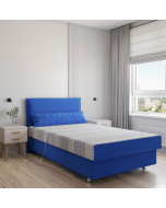 מיטת יחיד 0.9 חשמלית מפנקת עם ארגז מצעים דגם סהר כחול RAM DESIGN