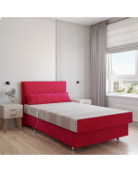 מיטת יחיד 0.9 חשמלית מפנקת עם ארגז מצעים דגם סהר אדום RAM DESIGN