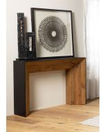 קונסולה עץ בגוון טבעי/שחור 120 ס"מ דגם בלאקס