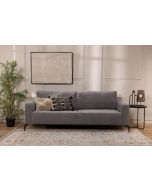 ספה תלת מושבית 240 ס"מ בד בגוון אפור כהה דגם מקס