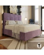 מיטה יהודית זוגית 160X200 בד קטיפה דגם סול סגול